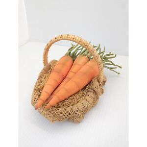 Basket of Carrots Spring Summer Easter‎ Decor Realistic Prop